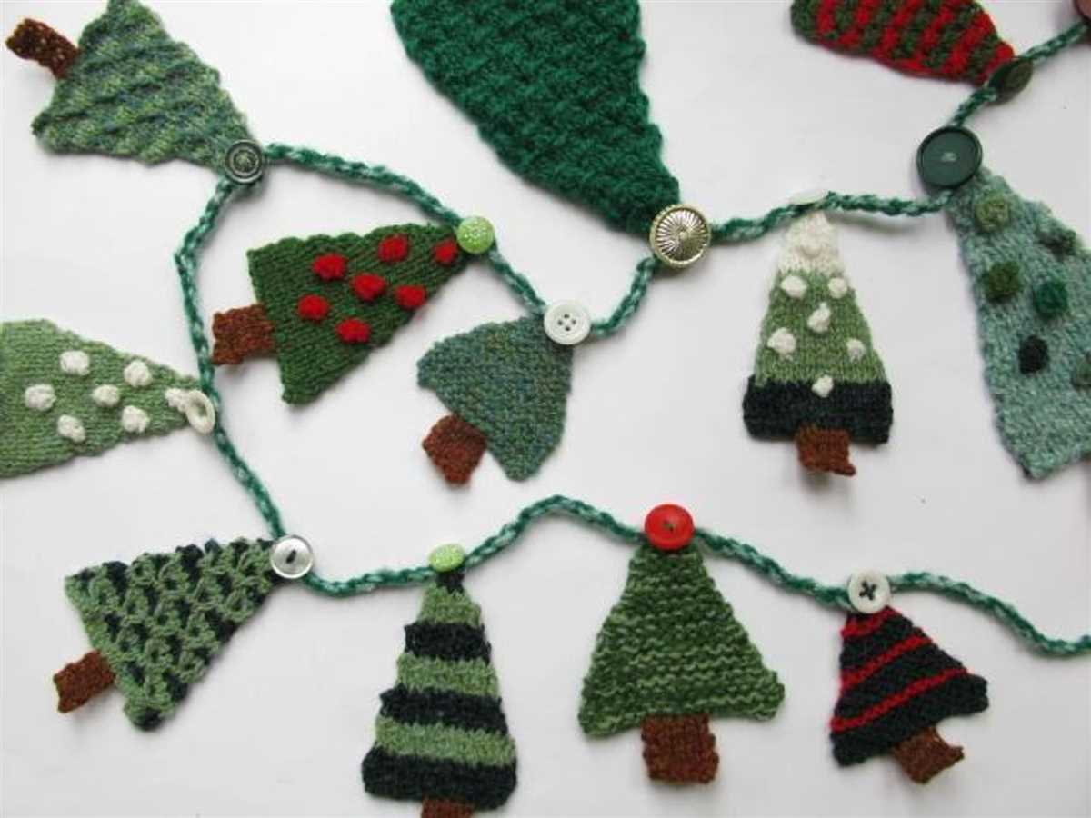 Knitting christmas tree pattern