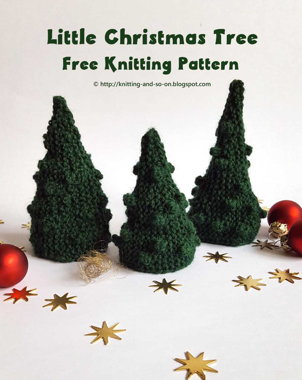 Knitting christmas tree pattern