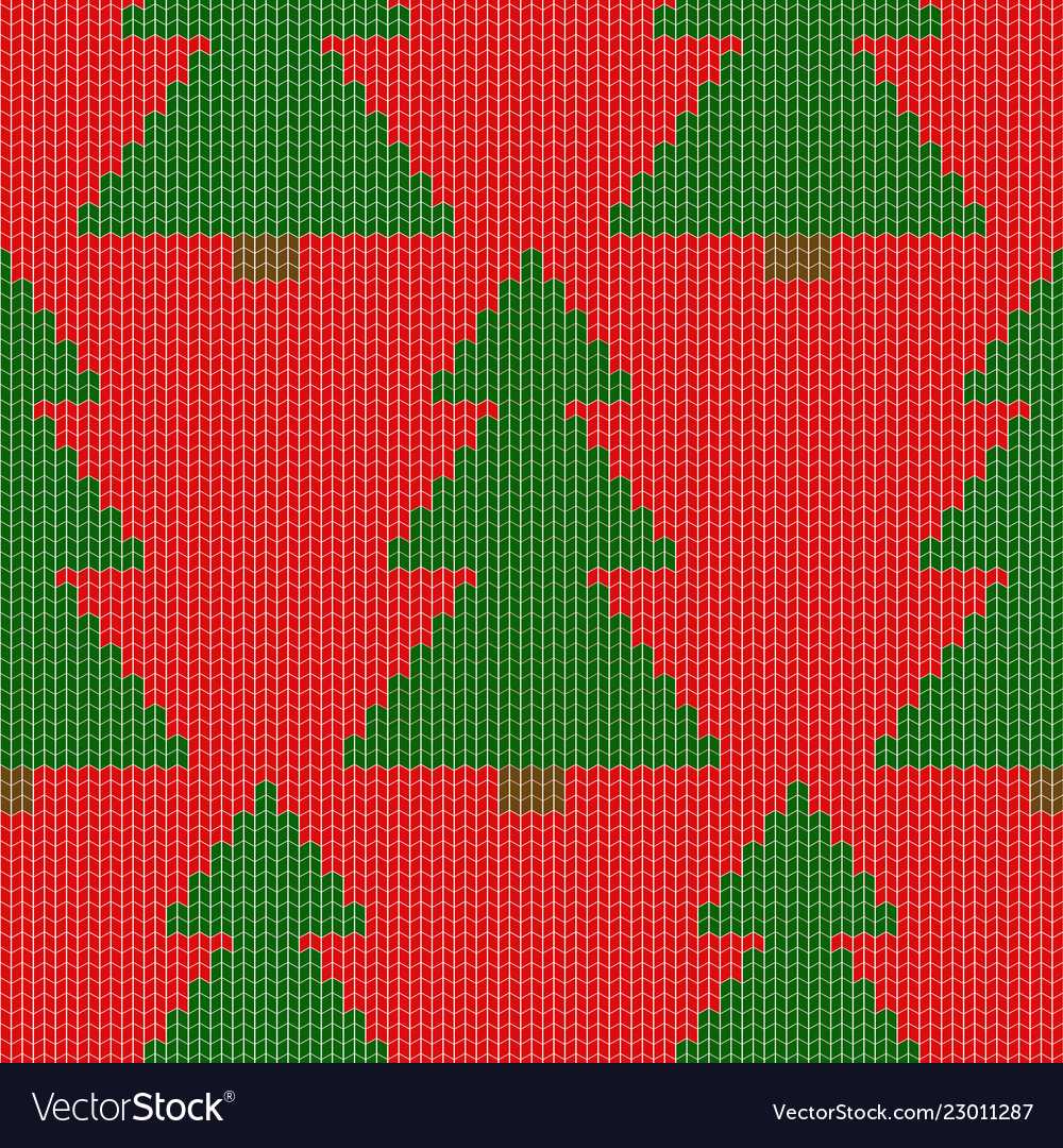 Knitting christmas tree pattern