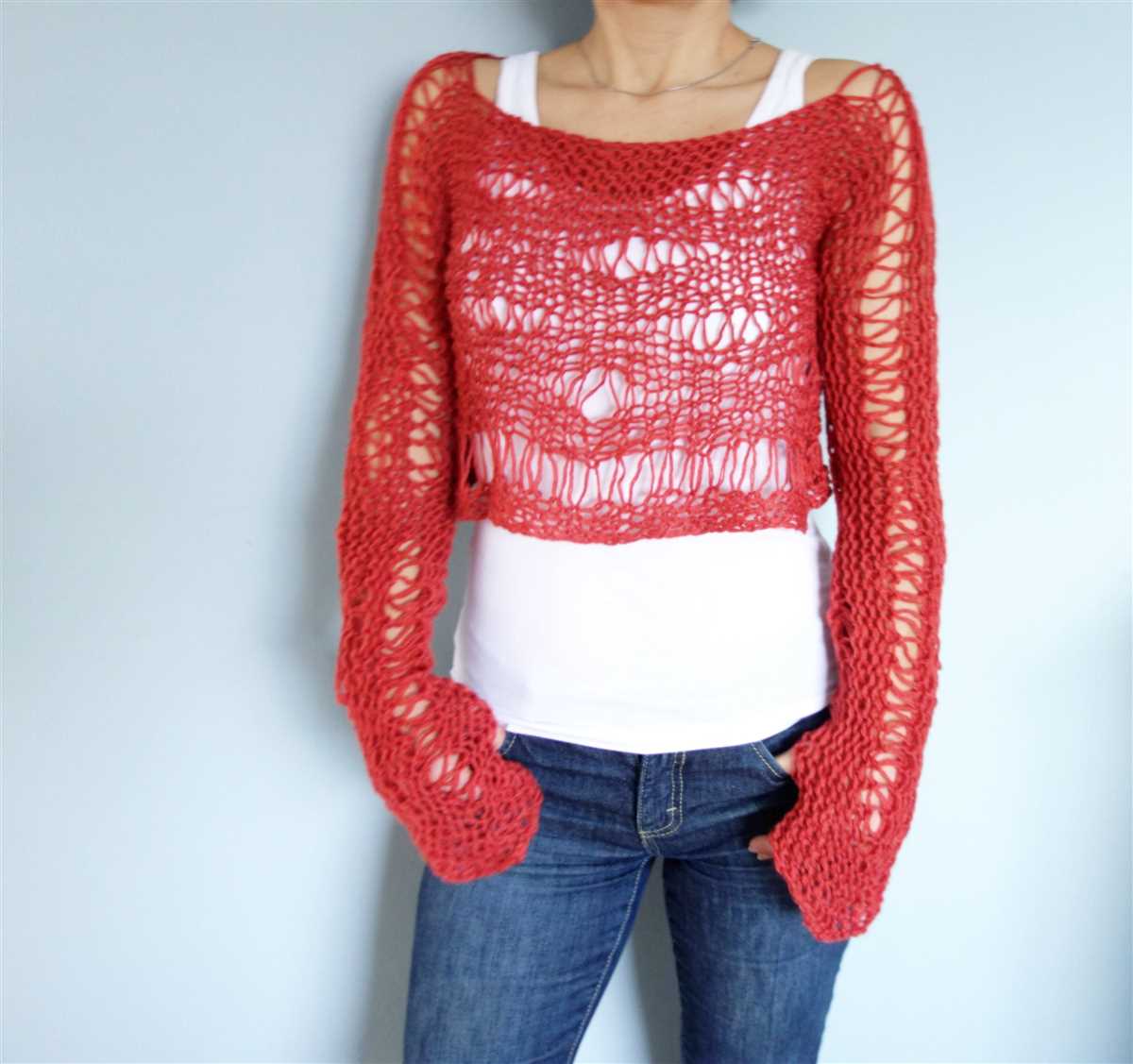 Knitting cropped sweater pattern