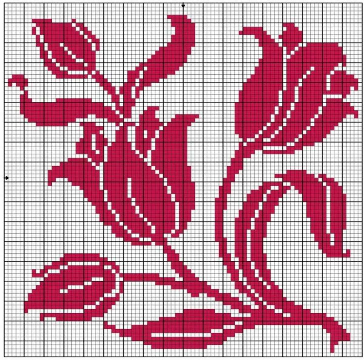 Knitting cross stitch pattern
