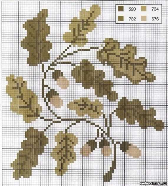Knitting fall leaves pattern
