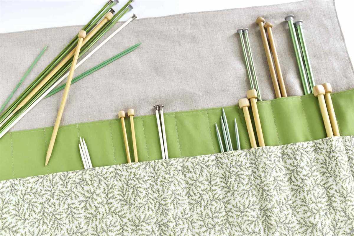 Knitting needle storage case pattern