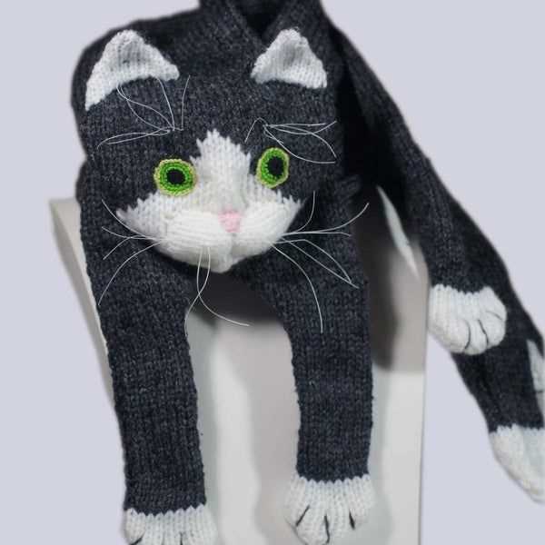Knitting pattern cat scarf