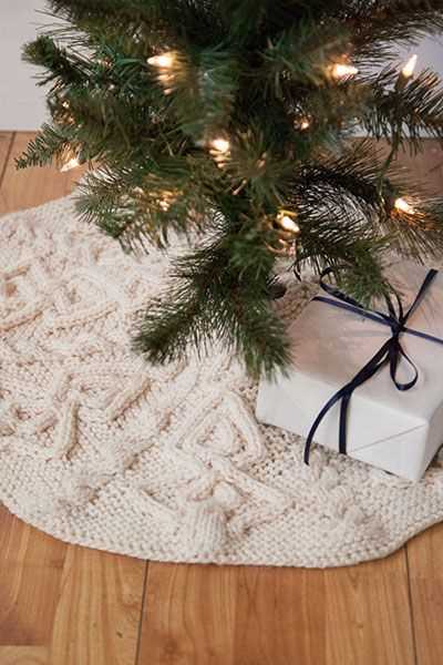 Knitting pattern christmas tree skirt