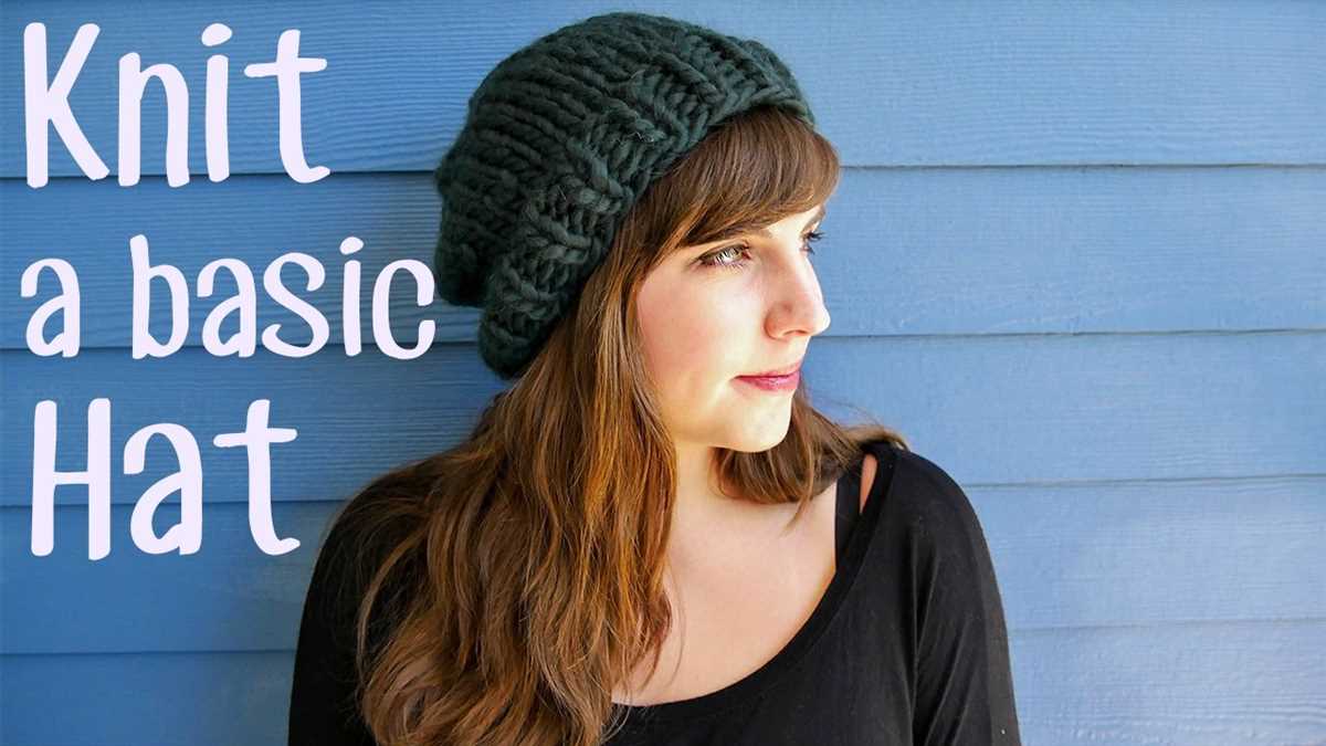Knitting pattern for a beanie hat