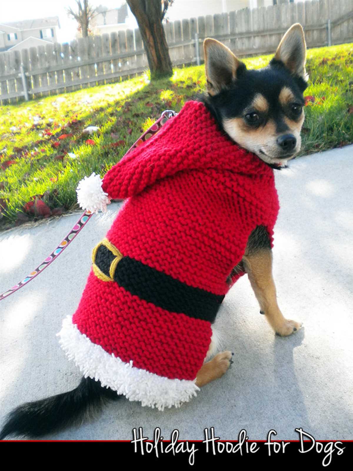 Knitting pattern for dog christmas sweater