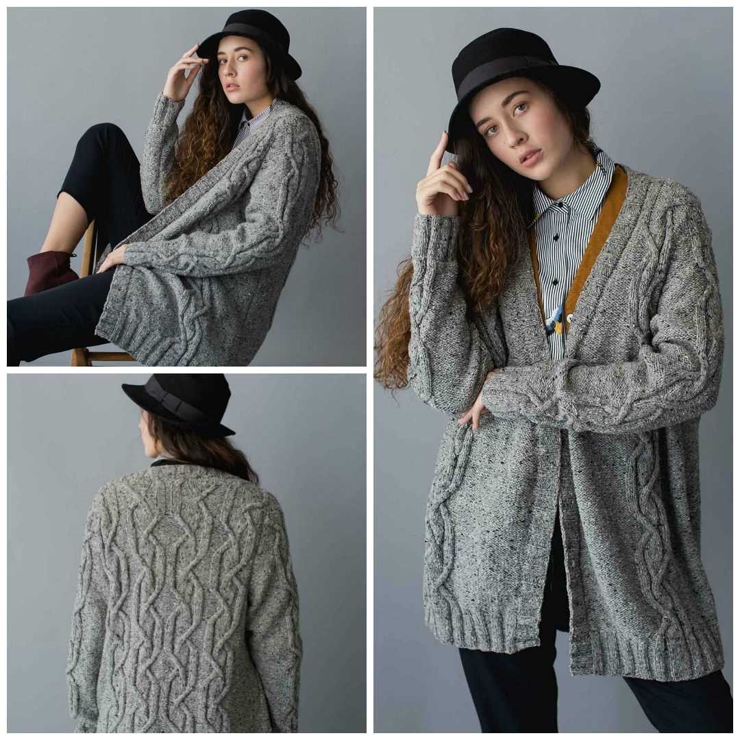 Knitting pattern for oversized cardigan