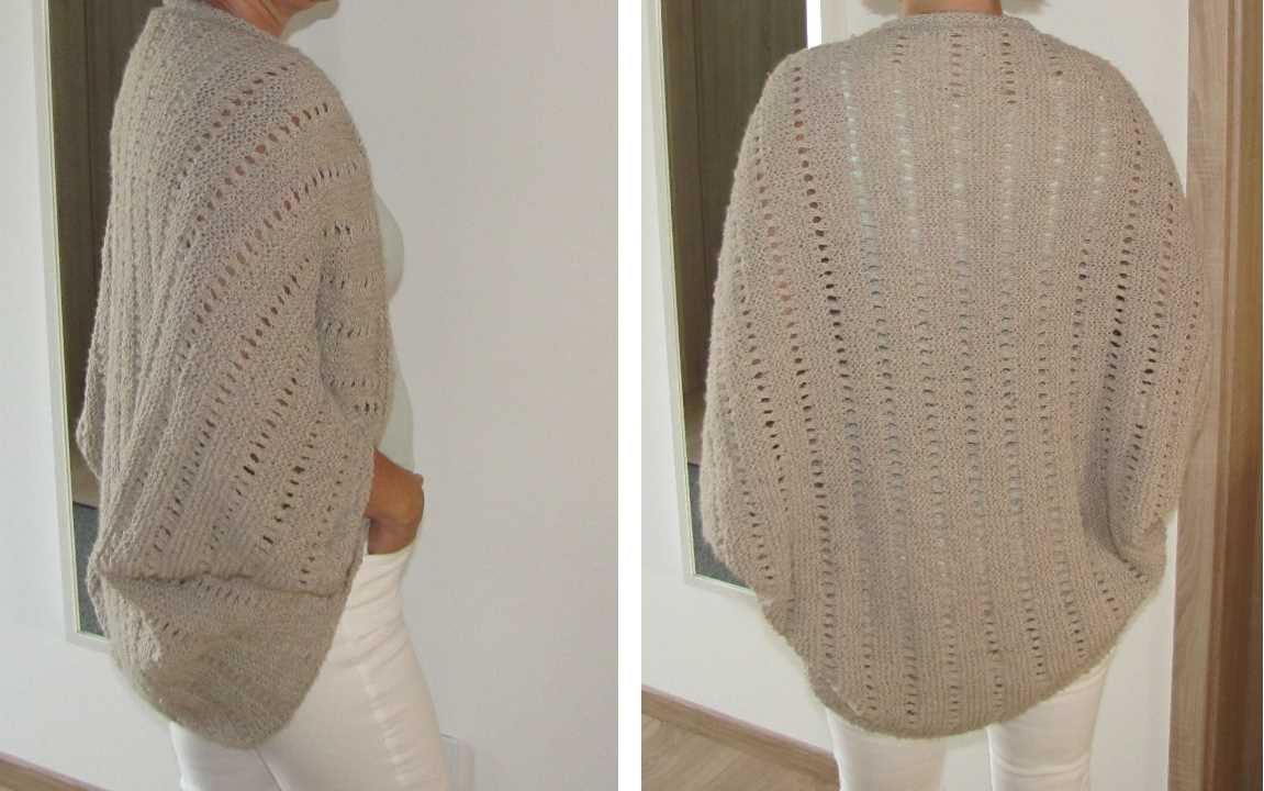 Knitting pattern for oversized cardigan