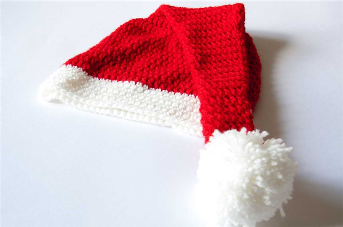 Knitting pattern for small santa hat