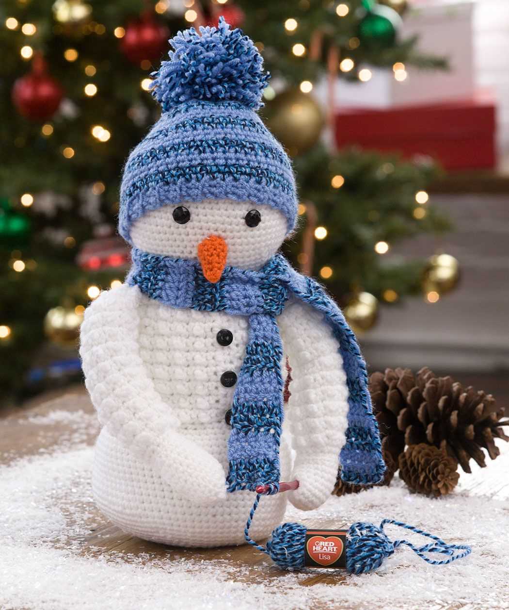 Knitting pattern for small snowman
