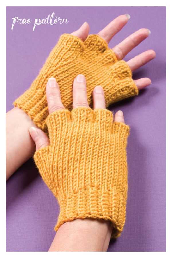 Knitting pattern gloves with half fingers