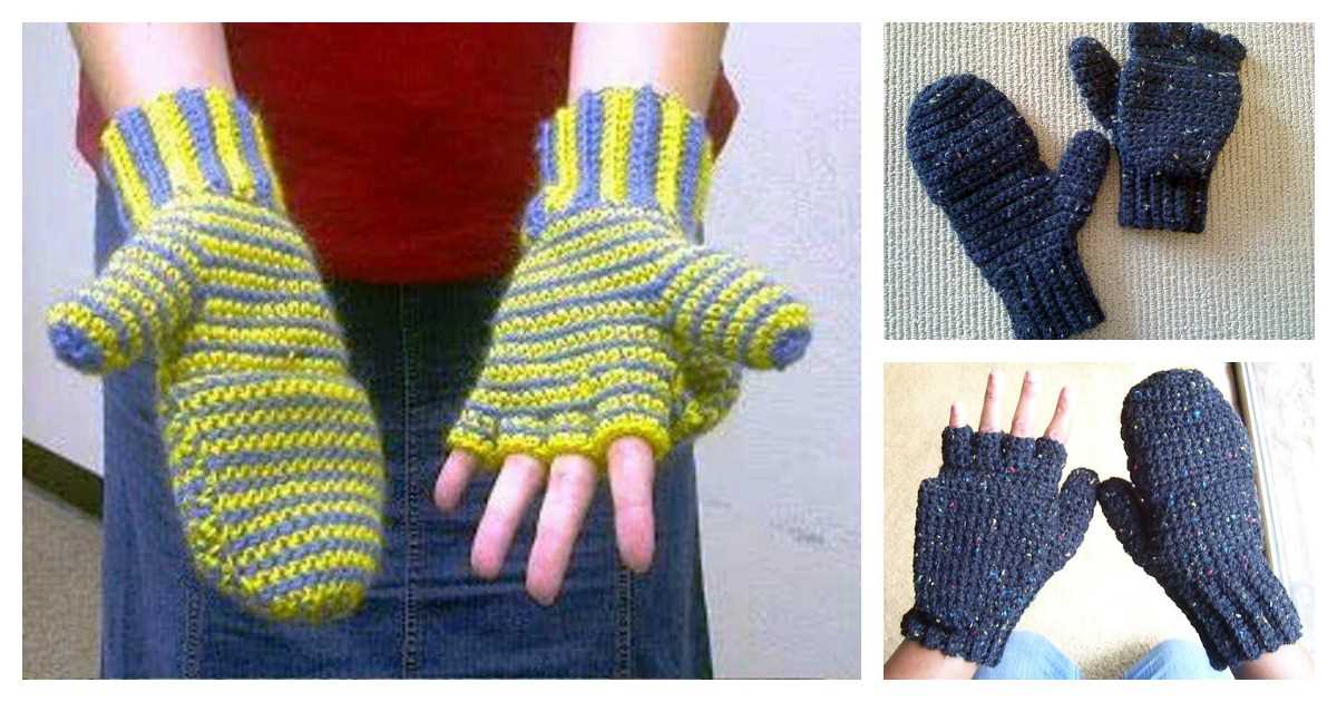 Knitting pattern gloves with half fingers