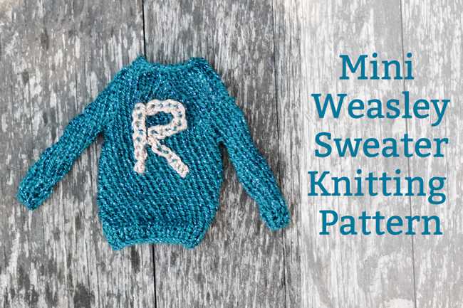 Knitting pattern letter jumper
