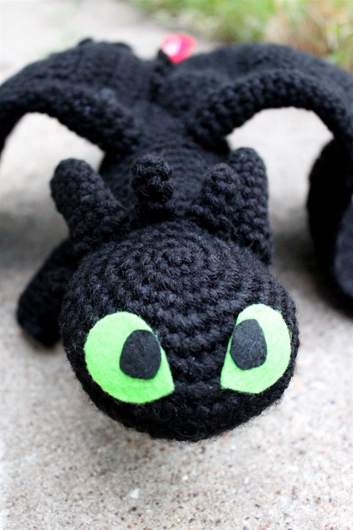 Knitting pattern toothless dragon