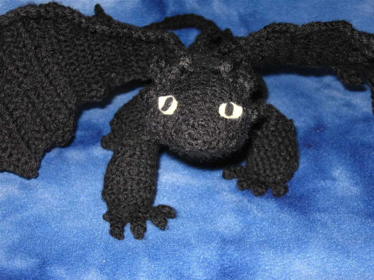 Knitting pattern toothless dragon