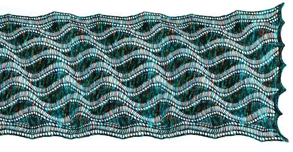 Knitting pattern waves