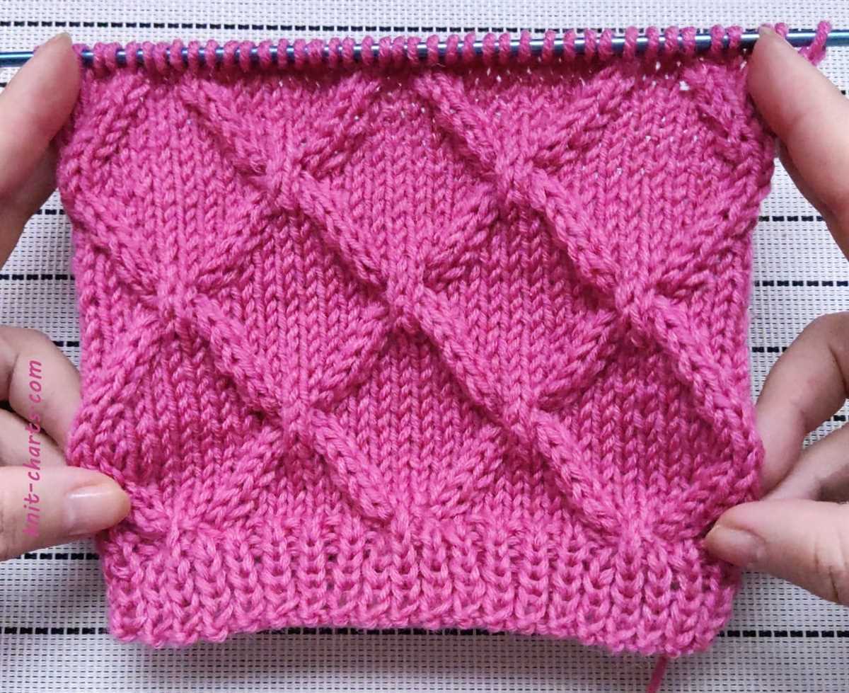 Knitting patterns diamond stitch
