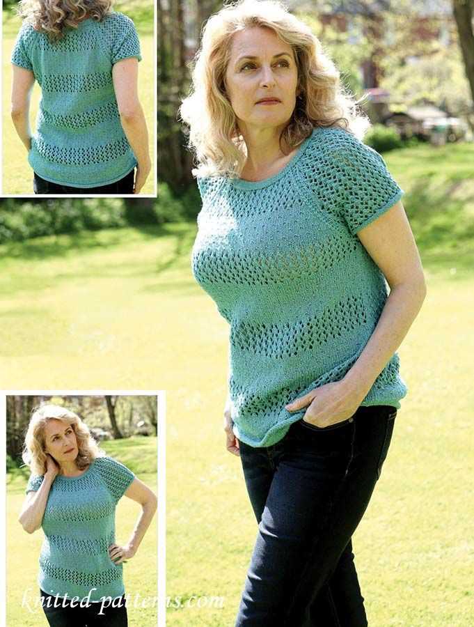 Knitting patterns for womens tops
