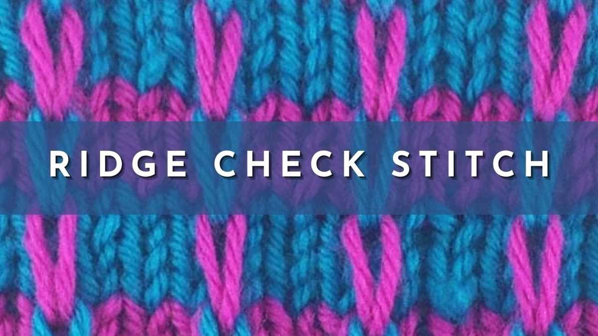 Knitting check pattern