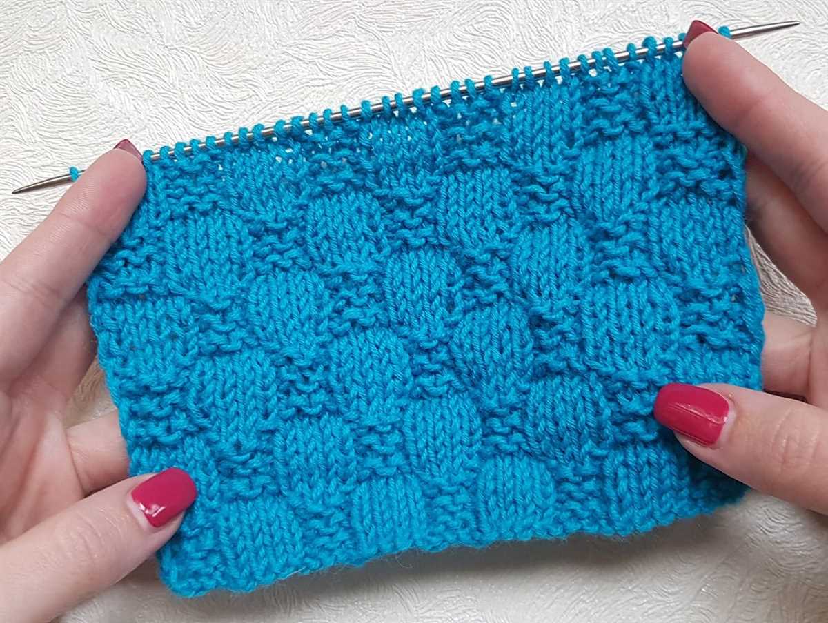 Knitting checkerboard pattern