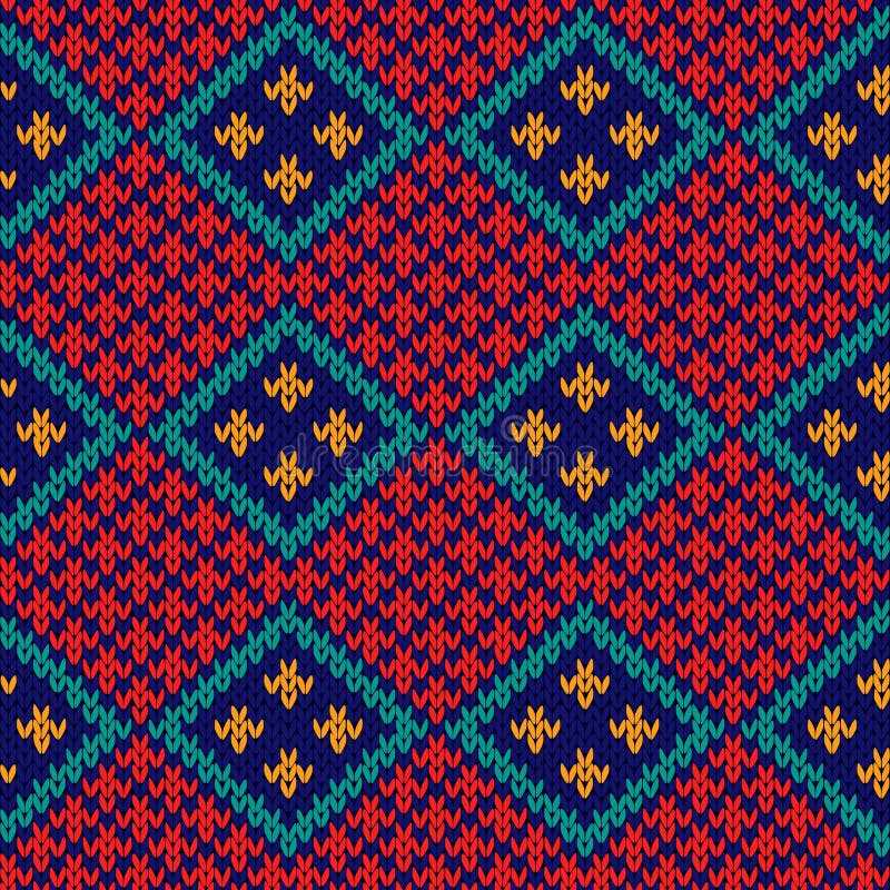 Knitting checkerboard pattern