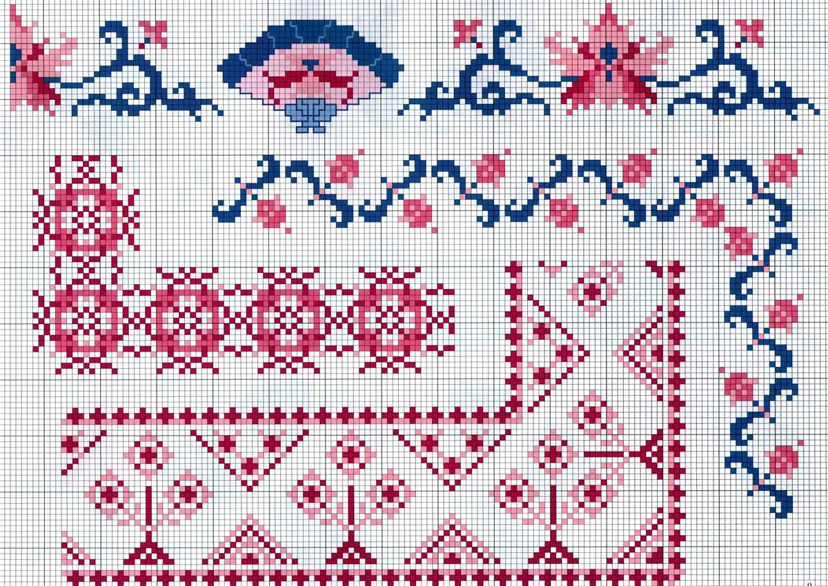 Knitting cross stitch pattern