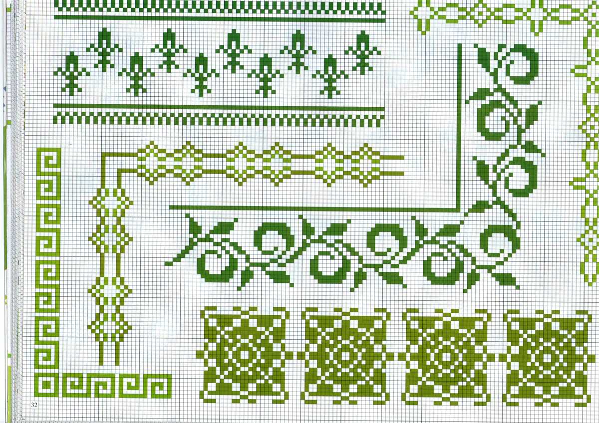 Knitting cross stitch pattern