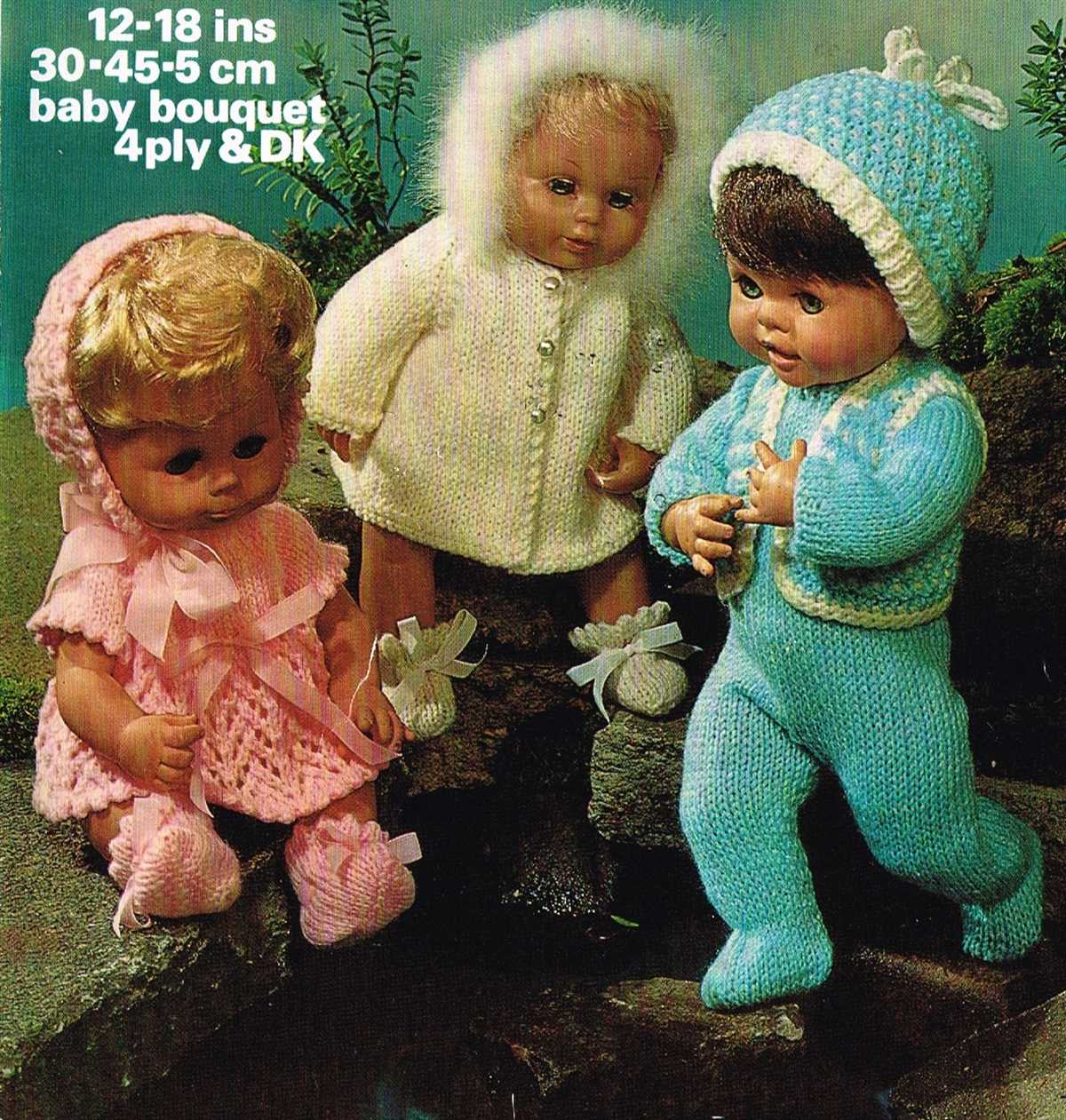Knitting pattern for 12 inch doll