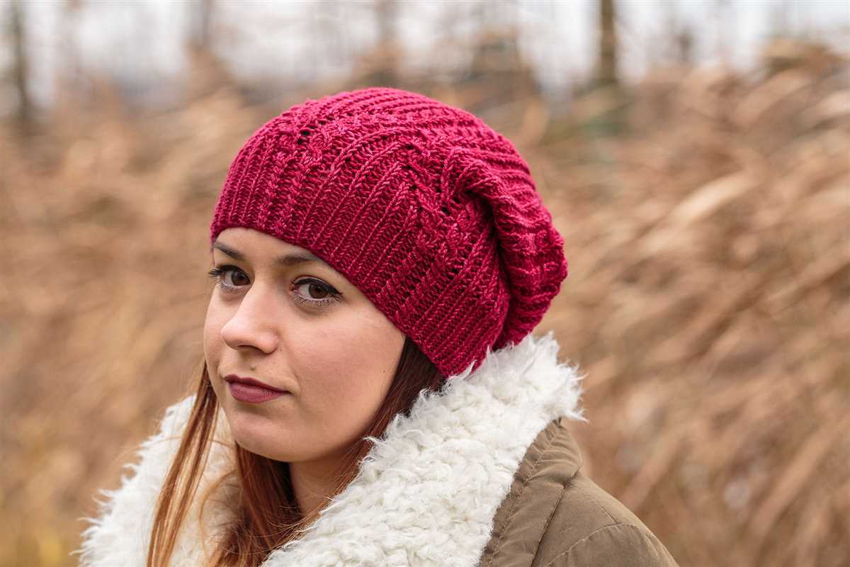 Knitting pattern for a beanie hat