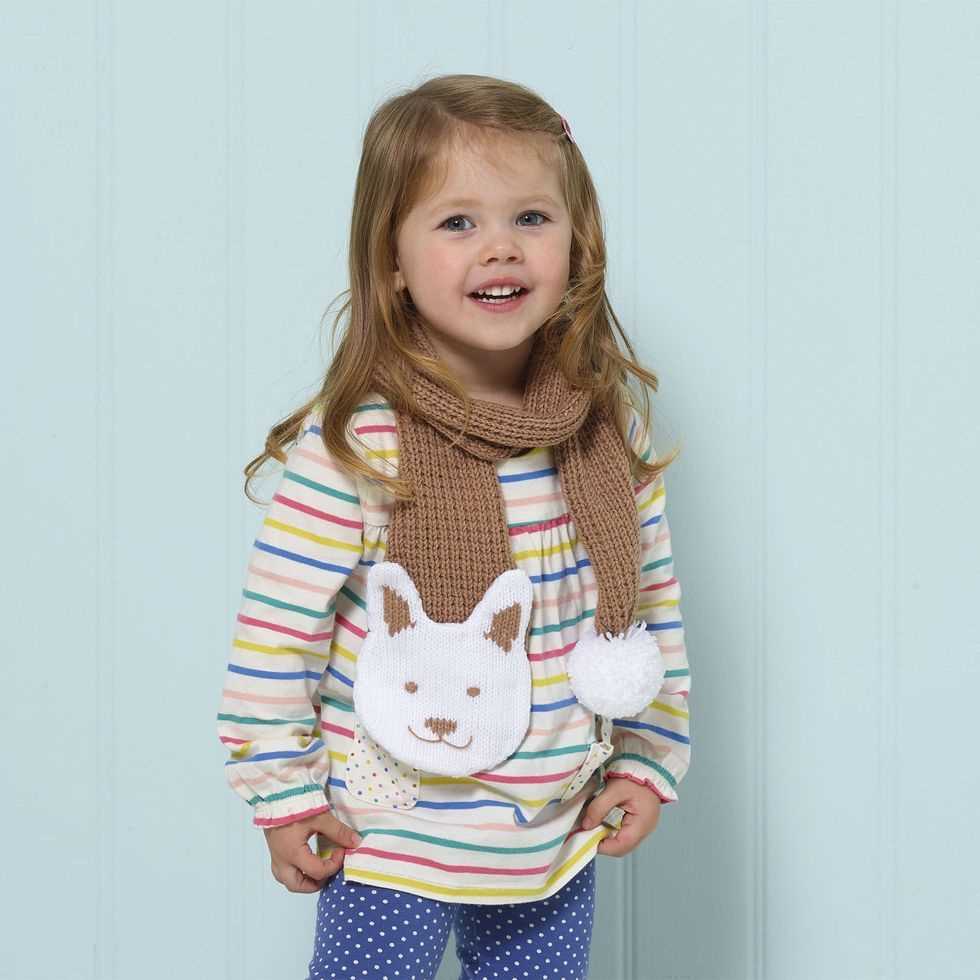 Knitting pattern for childrens scarf