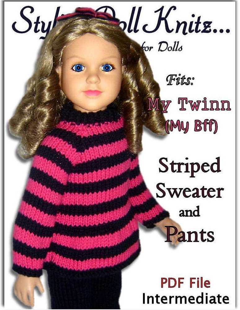 Knitting pattern for doll sweater