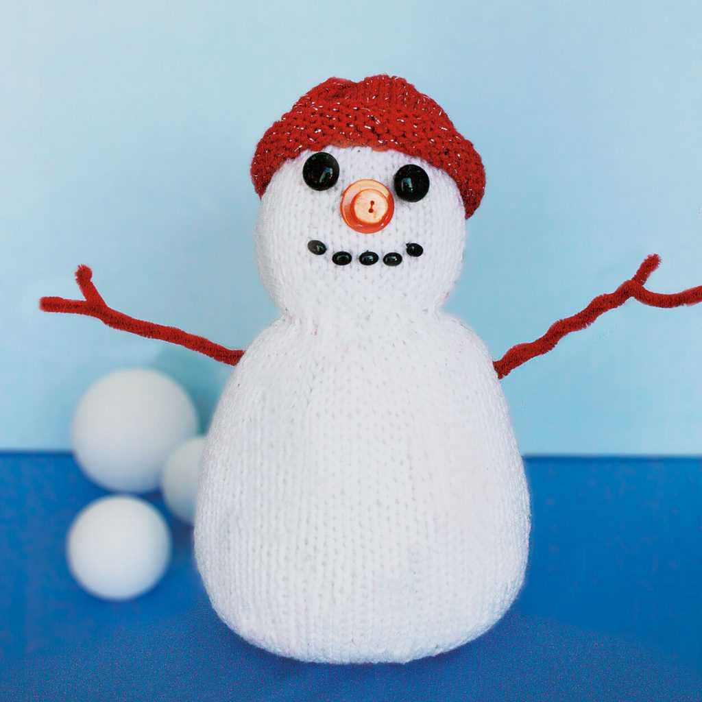Knitting pattern for small snowman
