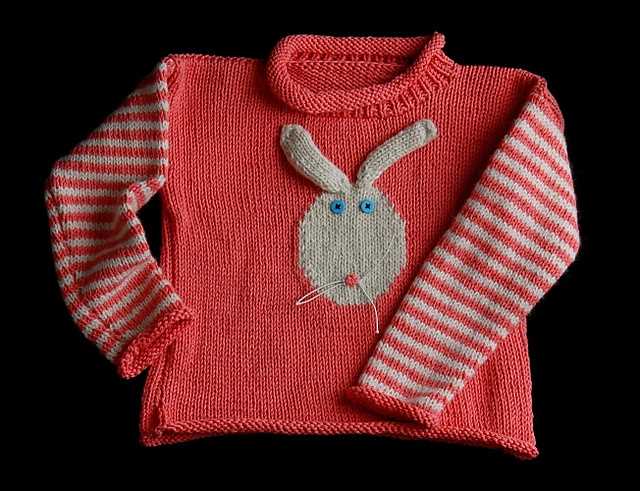 Knitting pattern letter jumper