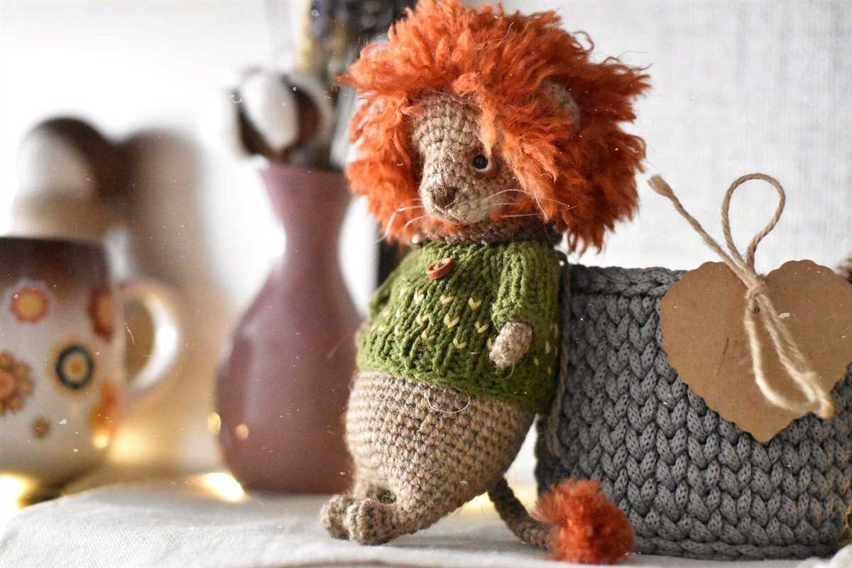 Knitting pattern lion