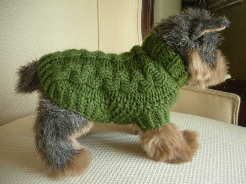 Knitting patterns for small dog sweaters
