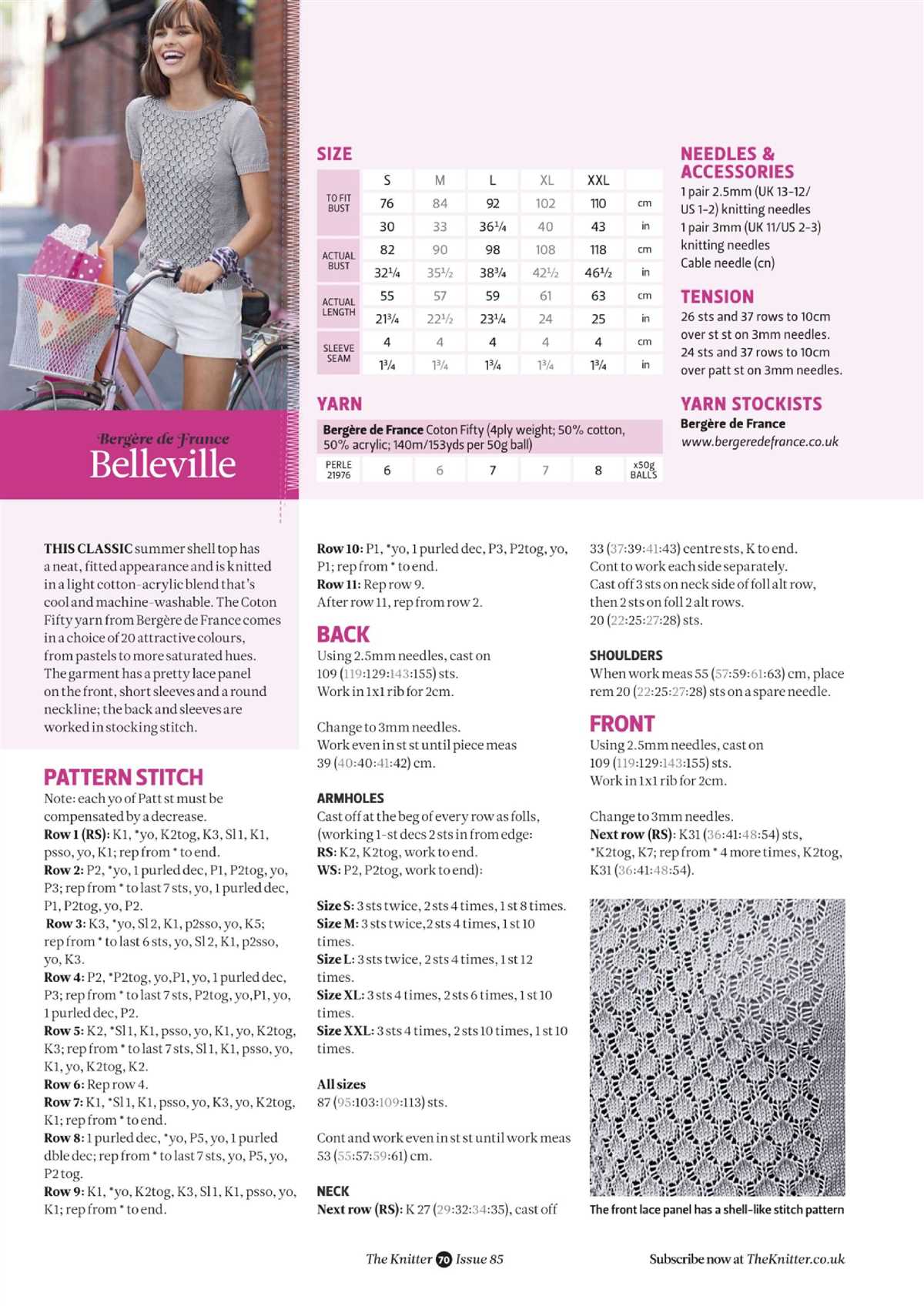 Knitting patterns size 8 needles