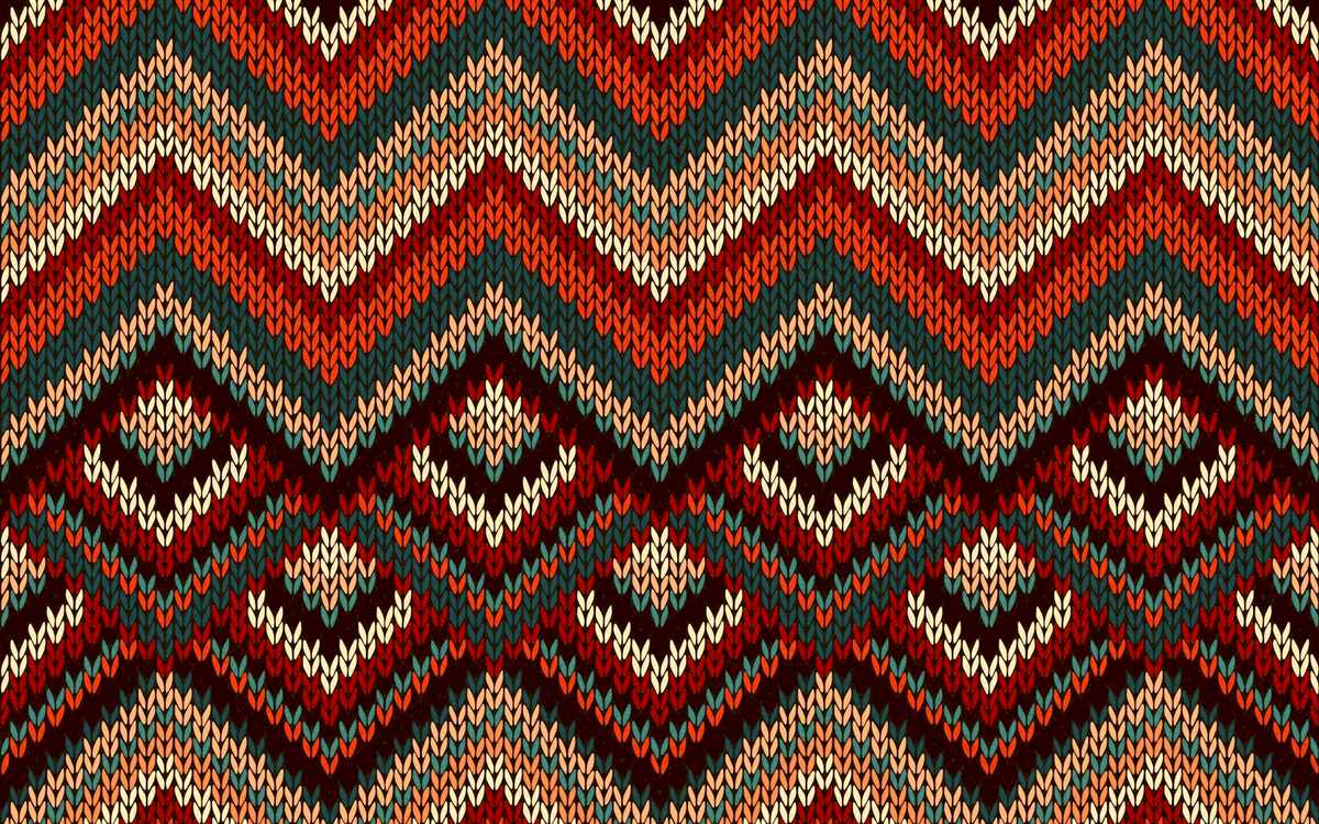 Knitting with fabric patterns
