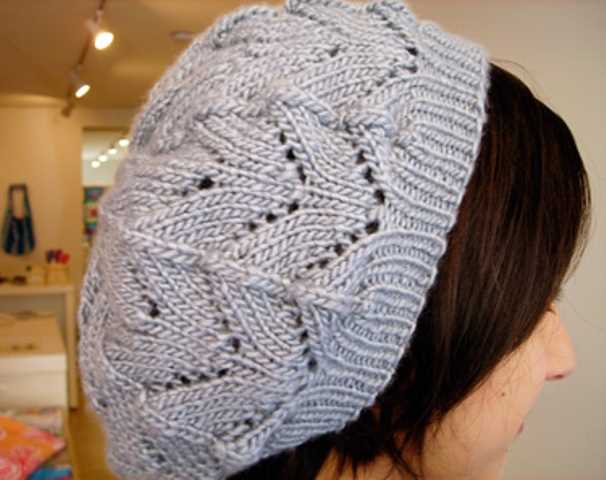 Lace beret knitting pattern free