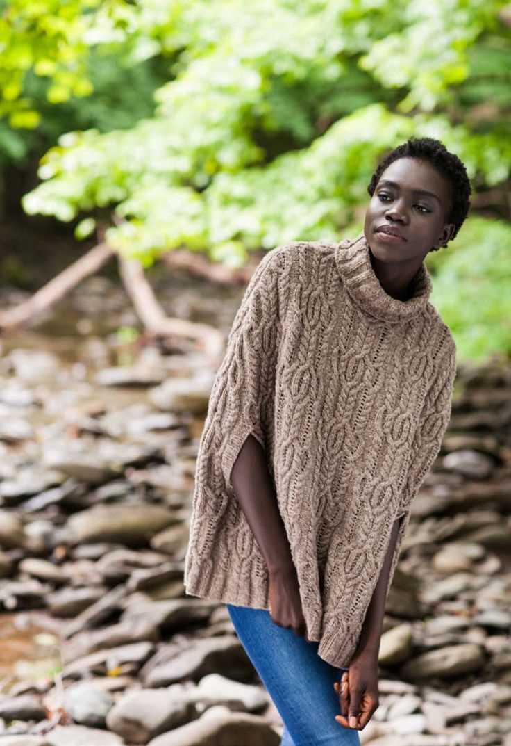 Lace poncho knitting pattern