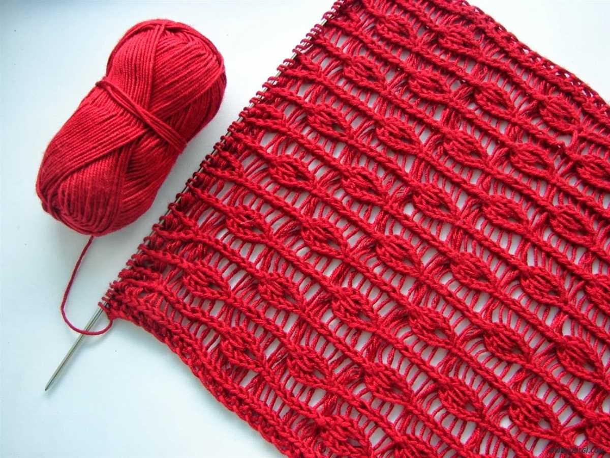 Lace scarf pattern knitting