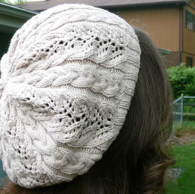 Lace beret knitting pattern free