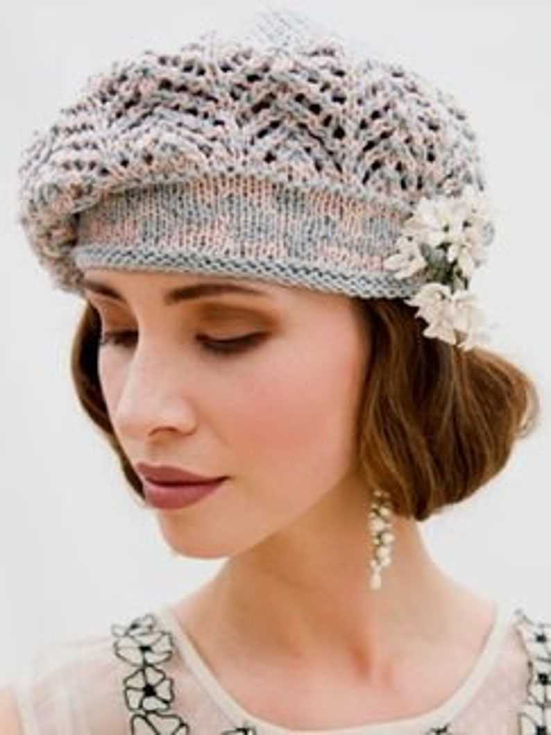 Lace beret knitting pattern free