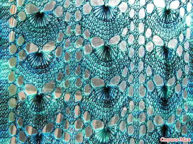 Lace scarf pattern knitting