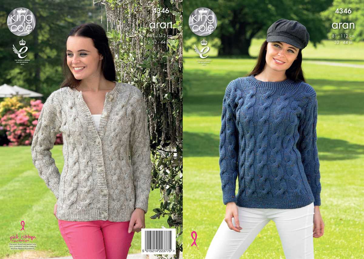Ladies aran sweater knitting patterns