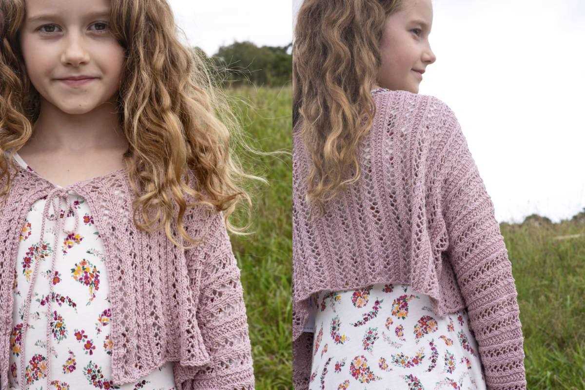 Ladies cropped cardigan knitting pattern