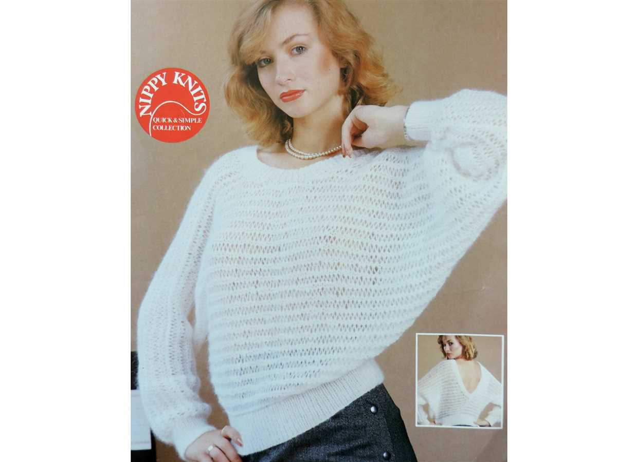 Ladies batwing jumper knitting pattern