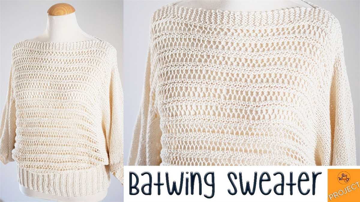 Ladies batwing jumper knitting pattern