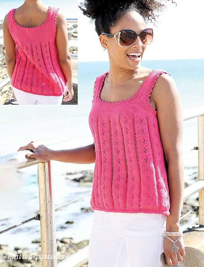 Ladies summer top knitting pattern free