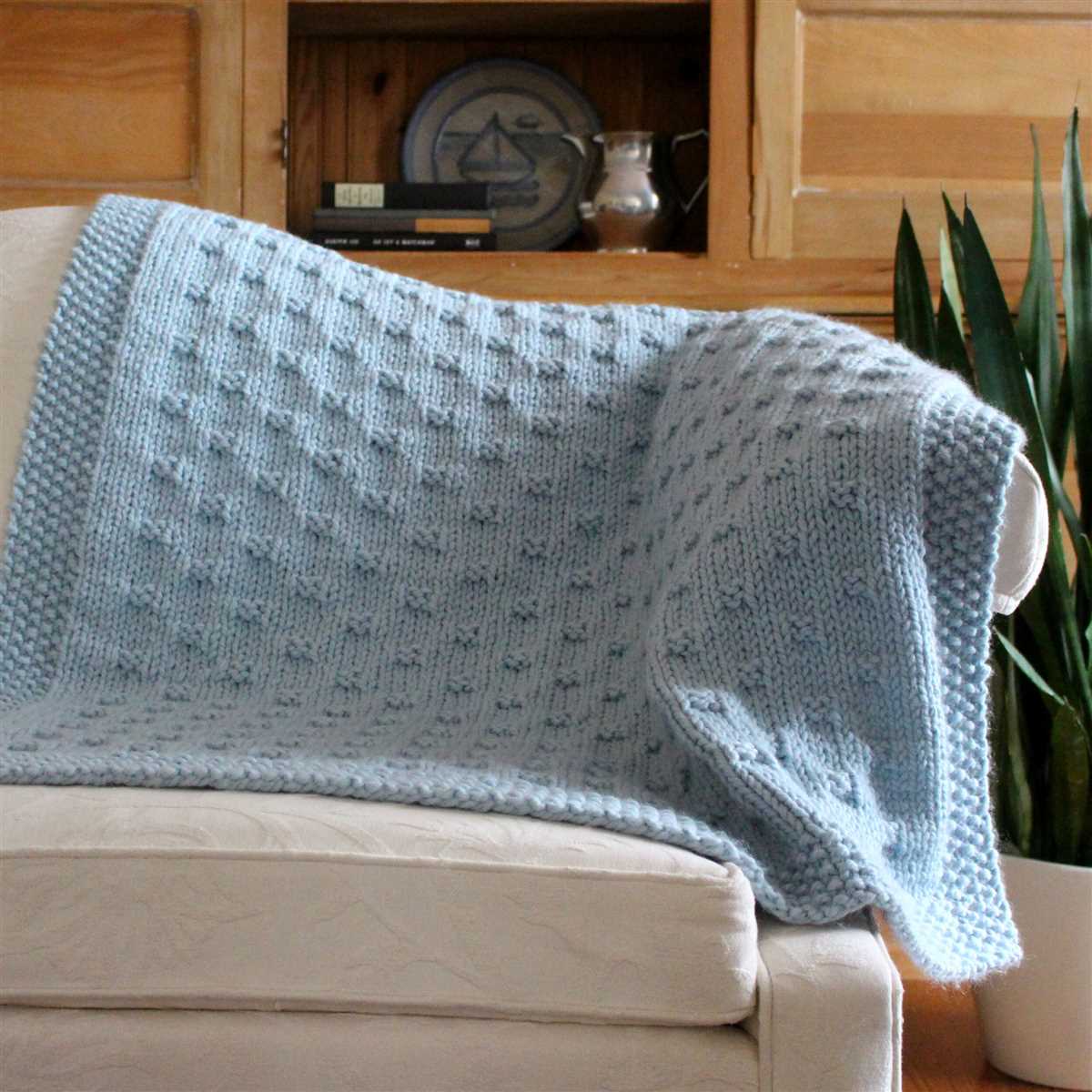 Large blanket knitting pattern